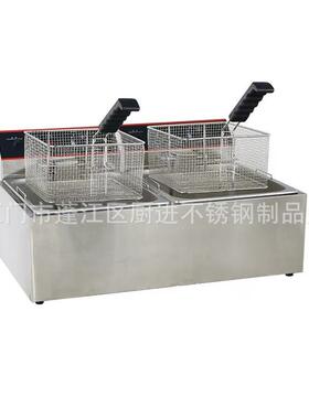 商用11L+11L双缸大容量电炸炉电炸锅加厚油炸锅源头厂家