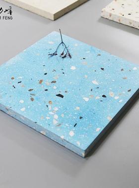 无机水磨石板现代彩色水磨石材料地砖学校商场大颗粒水磨石砖