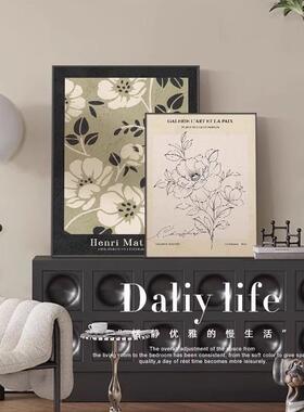 美拉德中古风客厅装饰画高级感沙发背景墙挂画法式玄关柜桌面摆画