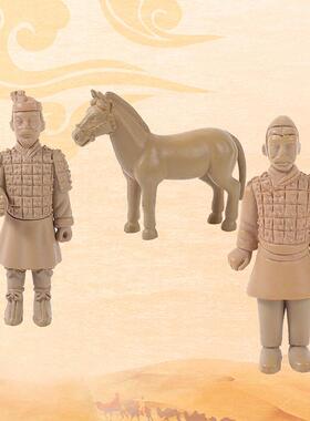 仿古摆件兵马俑微景观古代场景装饰品小兵人桌面小工艺品摆件
