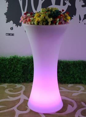 厂家直销LE尚Djxhuap发光意花盆盆景创时环户外低碳保塑胶家居绿