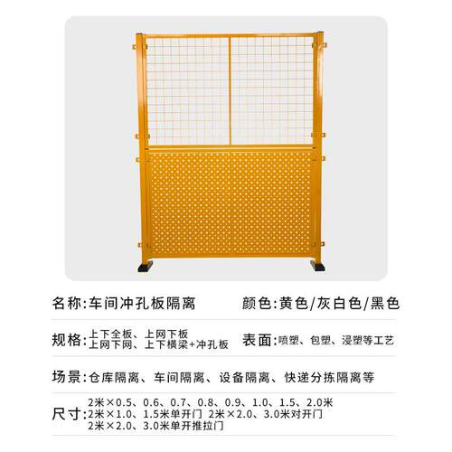 车间隔离网冲孔板隔断栅栏厂区车间机器设备安全防护围栏仓库 - 图1