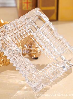 欧式茶几KTV烟灰缸创意个性大号玻璃烟缸客厅书房办公室摆件