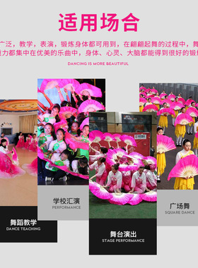 广场舞扭秧歌扇子扇子舞蹈竹雕