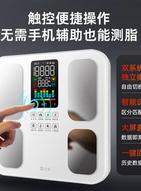 沃莱智能体脂秤电子秤体重的家庭用高精准度小型人体减肥计器充电