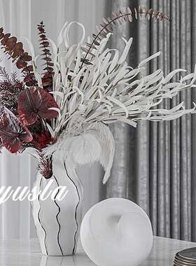 跨境楼爆款餐中古MEA式客厅茶几法插干花瓶花器厅售处别墅简约摆