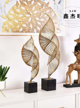创意电视柜摆件现代客厅玄关酒柜金属工艺术品家居装饰品摆设
