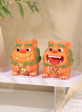 如果家居闽南彩色风狮爷文创国潮手绘狮子民俗市集摆件旅游纪念品