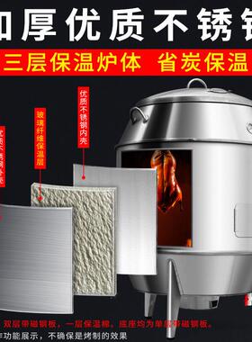 世厨烧鹅炉1一米商用烤鸭炉果木炭烤鸡炉100CM大型烧鸭烤乳猪吊炉