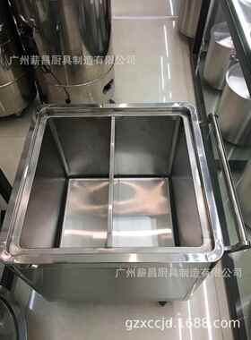 厂家直销不锈钢分隔面粉车25KG储存推车酒店厨房餐厅糖粉四轮推车