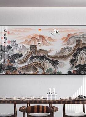 长城大尺寸电表箱装饰画配电箱总闸强开关电线盒遮挡盖板山水挂画