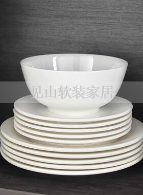 简约现代展厅样板间厨房橱柜碗碟套装咖啡杯碟储物罐软装饰品摆件