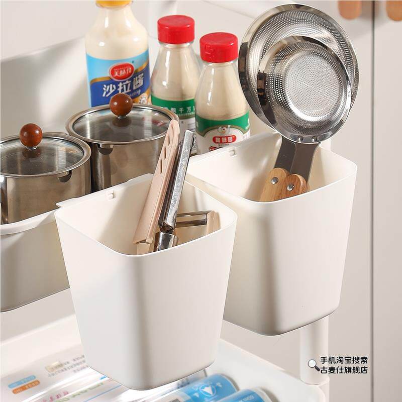 厨房挂篮小推车置物架筷子挂桶收纳架零食塑料悬挂式收纳盒子宿舍