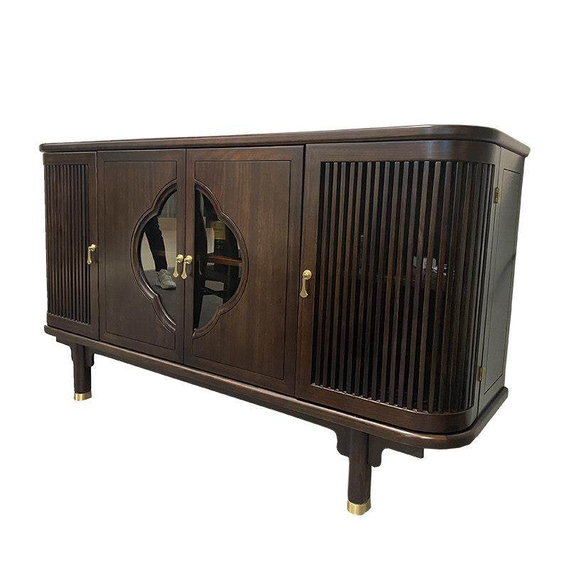 新中式餐柜乌金玄关现代简约客厅实木装饰隔断靠墙碗盘柜储物家用,淘宝优惠券,粉丝福利购,淘宝优惠卷