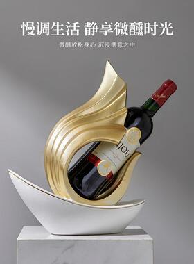 一帆风顺高端奢华酒柜装饰品商务客厅电视柜办公室树脂船酒架摆件