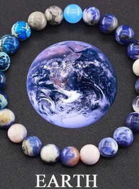 头手串太阳系八大行星新头弹力绳串珠手链男女礼物手串饰品