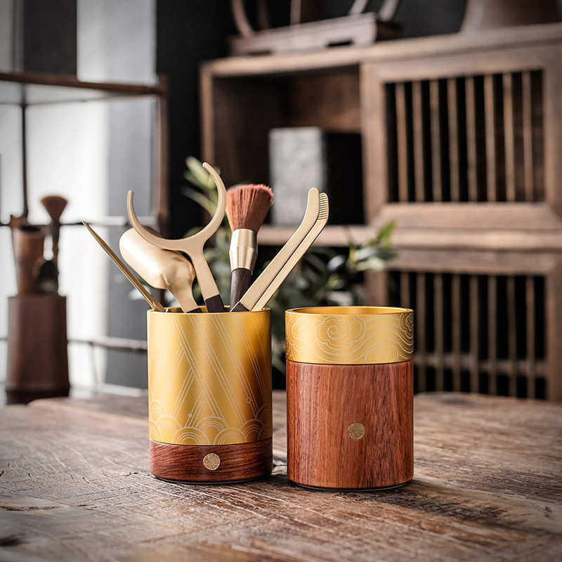 大岸堂茶道六君子套装铜配件家用高档茶具摆件茶桶养壶笔茶筒茶刀,淘宝优惠券,粉丝福利购,淘宝优惠卷