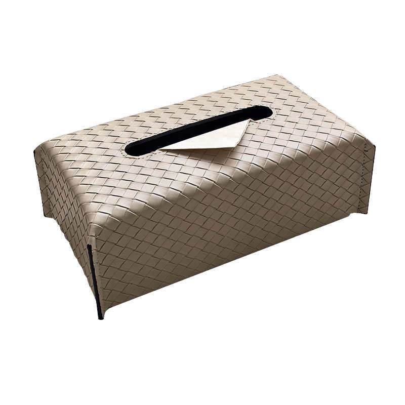 态生活 ins轻奢风经典编织皮质抽纸盒家用茶几高级感装饰纸巾盒子,淘宝优惠券,粉丝福利购,淘宝优惠卷