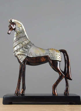 办公室摆件电视柜玄关柜书柜博古架高档酒柜装饰品家居桌面马摆件