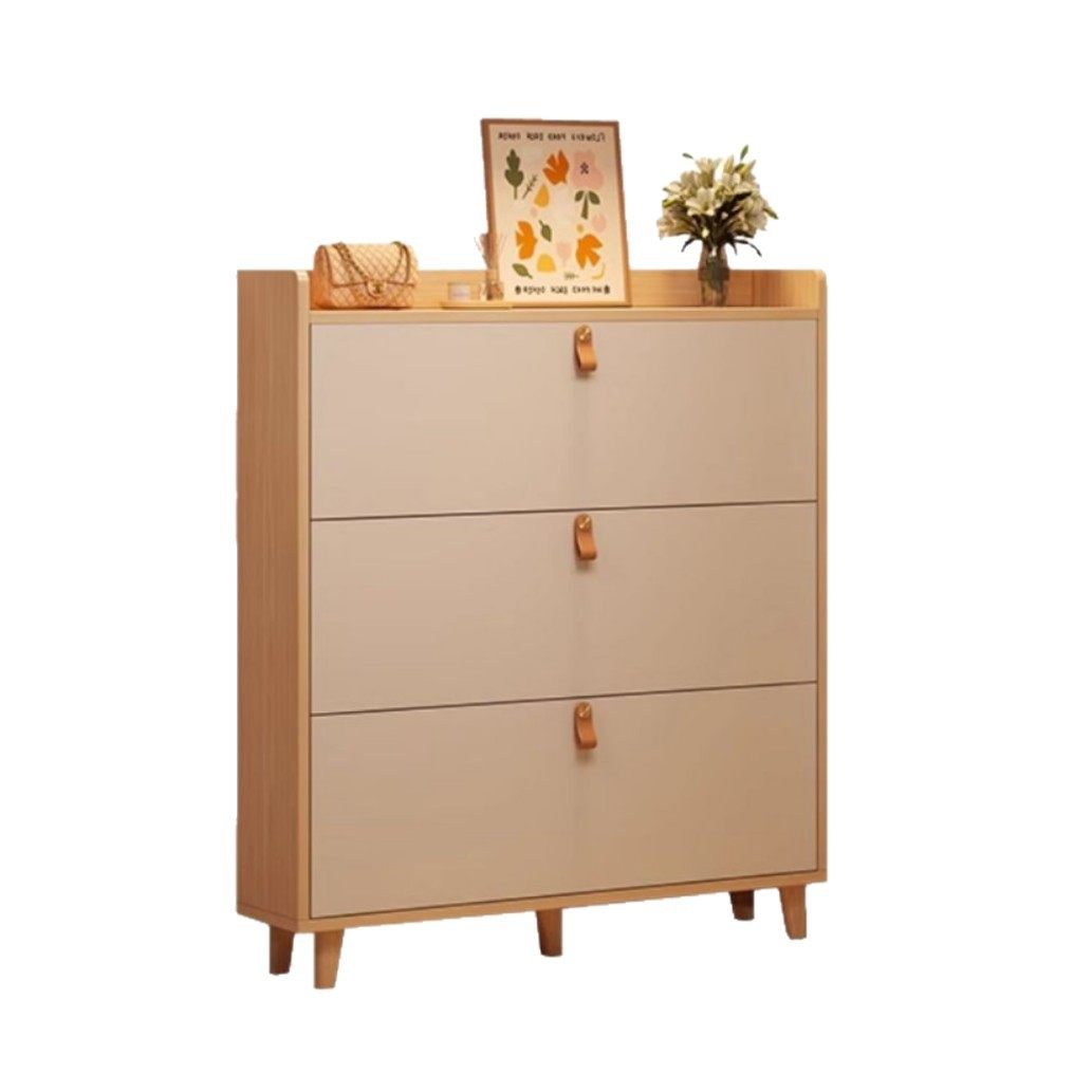 超薄鞋柜用门口收纳柜一体靠墙2025新款室内极窄翻斗式实木鞋架,淘宝优惠券,粉丝福利购,淘宝优惠卷