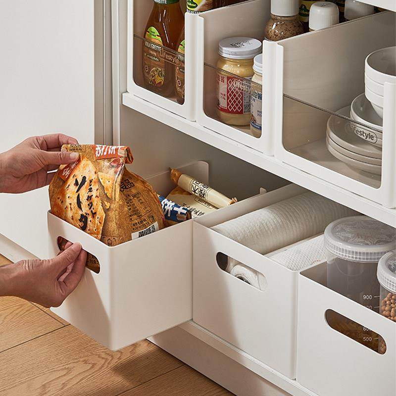 整体橱柜收纳盒厨房直角长方形桌面整理盒子日式零食杂物储物盒收,淘宝优惠券,粉丝福利购,淘宝优惠卷