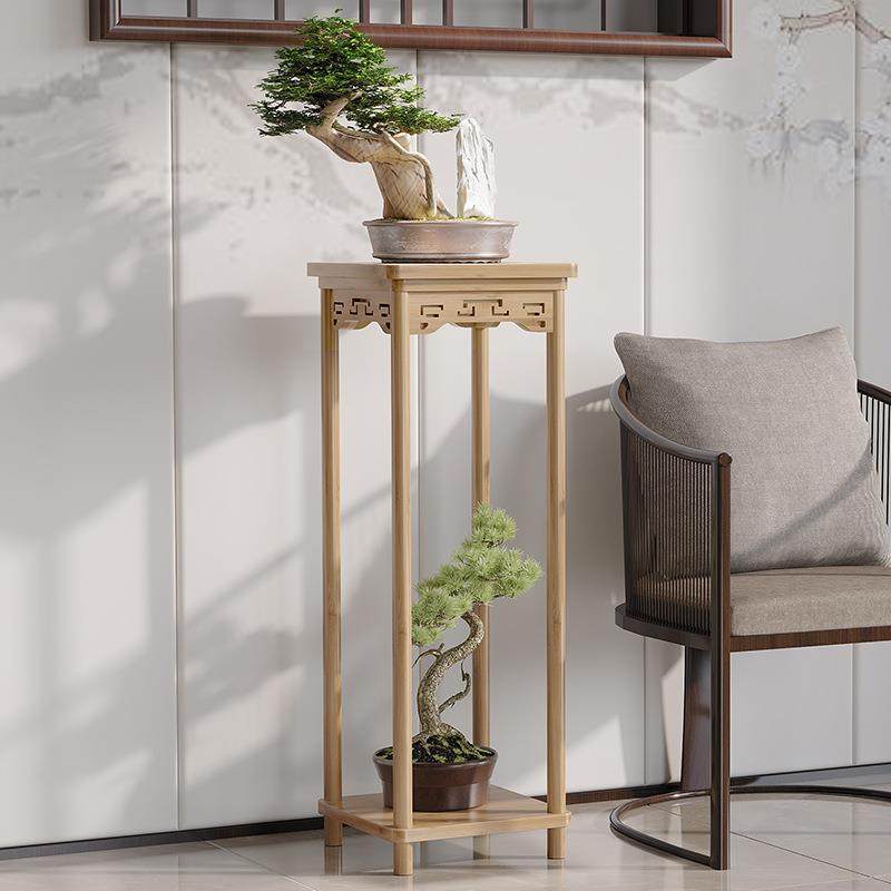 花架置物架阳台实木多层落地式家用客厅中式花台多肉绿萝花盆新品,淘宝优惠券,粉丝福利购,淘宝优惠卷