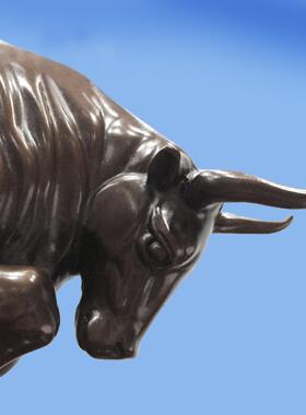 拓荒牛上市礼品铜牛摆件办公摆件做工细包装底座贺词铜牌送货到门