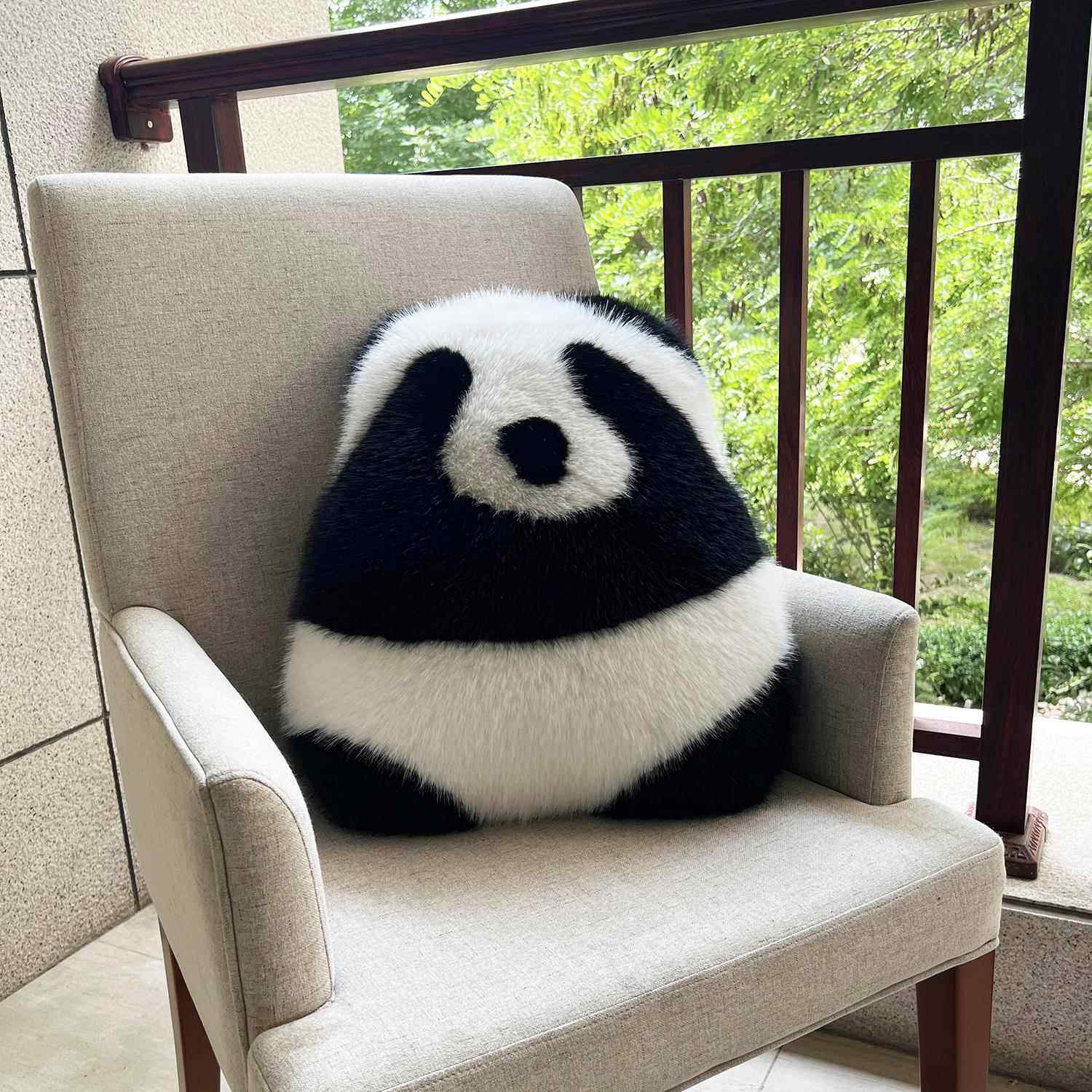 熊猫抱枕萌兰和花花腰靠垫可爱沙发女生毛绒玩偶客厅装饰生日礼物,淘宝优惠券,粉丝福利购,淘宝优惠卷