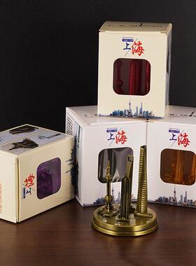 圆底上海东方明珠组合四件套摆件建筑模型摆件创意工艺礼品摆饰旅
