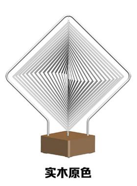 神幻玩黑色桌面瞳模型装饰几何桌岩摆件机械创意音浅棕色方波潮搭