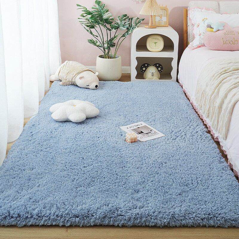 Carpet green bedroom ins style bedside blanket winter warm floor mat thickened children's room bed front foot pad