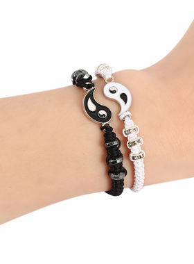 跨境爆款合金太极太极编织手链