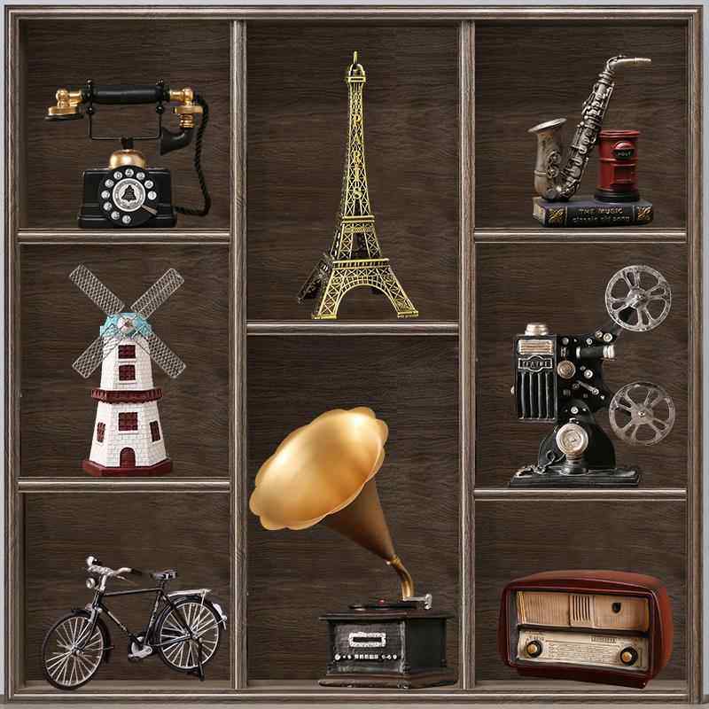 欧式复古摆件创意家居客厅酒柜摆设美式怀旧书房书架书柜子装饰品,淘宝优惠券,粉丝福利购,淘宝优惠卷