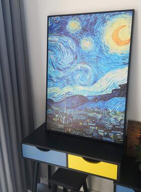 客厅装饰挂画梵高星空油画餐厅壁画沙发背景墙世界名画玄关向日葵