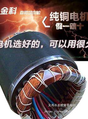 金科全自动小型切肉片机不锈钢家用切菜肉丝切片机电动切肉机商用
