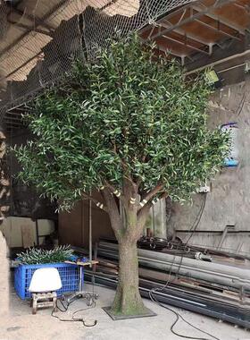 仿真橄榄树装饰庭院别墅酒店商场道具摆件大型落地景观假树橄榄树