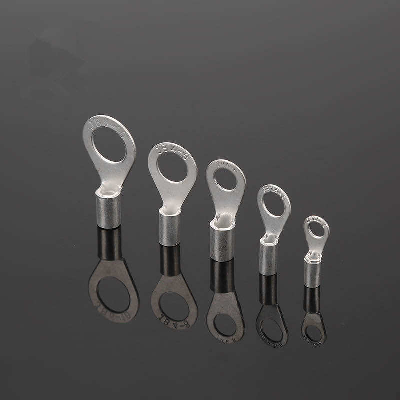 紫铜 JB1-4 2.5-6 10-8带铜套端 圆形船用冷压裸端子接线端子 - 图2