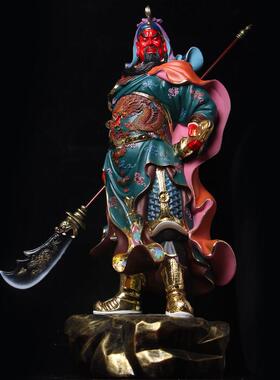 树脂武财神爷圣像横刀关公二爷家用供奉公司开业店铺招财关羽摆件