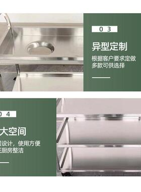 不锈钢餐车双层不锈钢餐车收碗车酒楼喜宴酒水小推车移动餐车