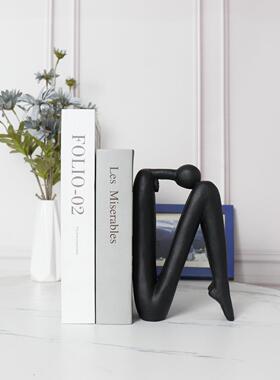 现代约北欧楼几何极简简象人物摆件样板背靠背房抽售处书房客厅软