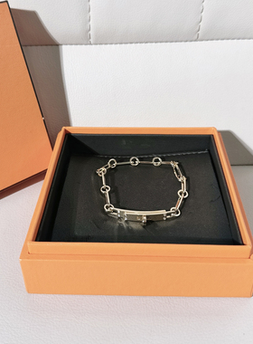 99新Hermes/爱马仕Kelly chain六钻18K金手链ST中号GMG