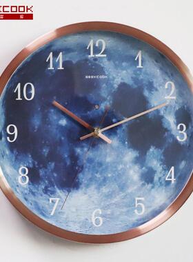 爆款钟表星河一粟蓝色月球LED夜
