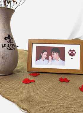 结婚本仿真收藏册婚书领框证记照片纪念珍藏盒子画保护登套送新人