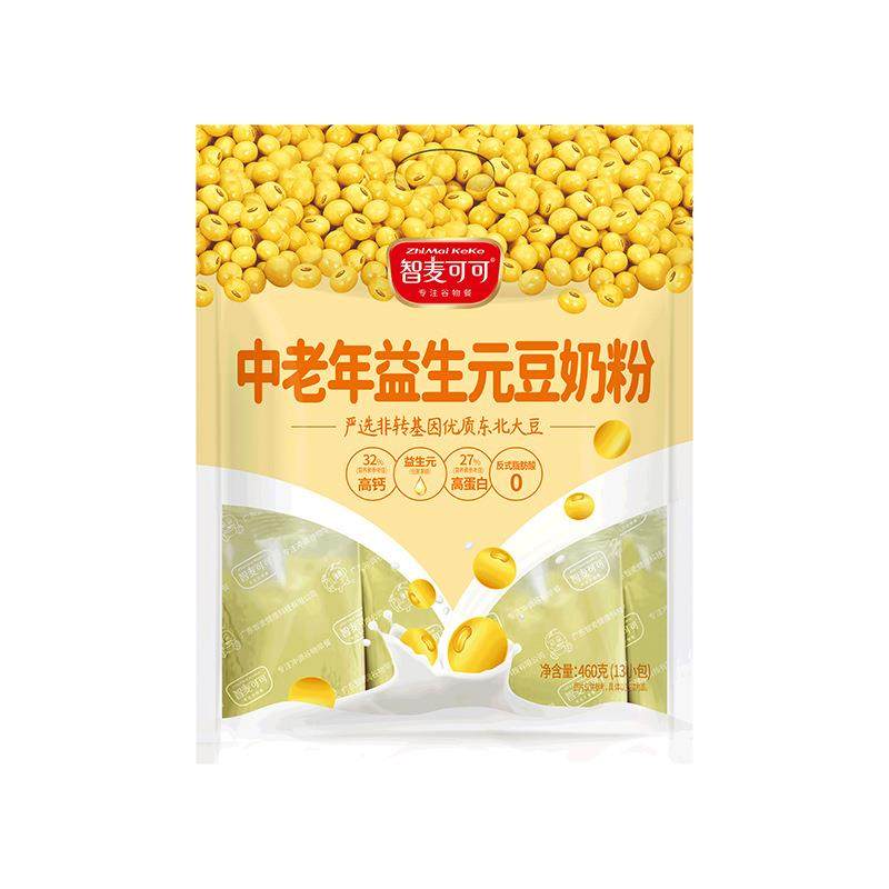食品厂家460g中老年益生元豆奶粉早餐即冲即食代餐冲饮品袋装,淘宝优惠券,粉丝福利购,淘宝优惠卷