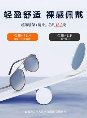 洛伊士新款轻薄偏光太阳镜男女双梁潮流时尚墨镜宝藏好物百搭眼镜