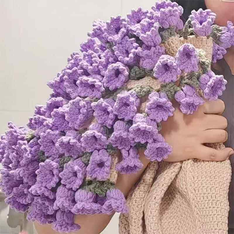 手工编织玫瑰花束毯子成品针织午睡盖毯生日七夕送女生教师节礼物,淘宝优惠券,粉丝福利购,淘宝优惠卷