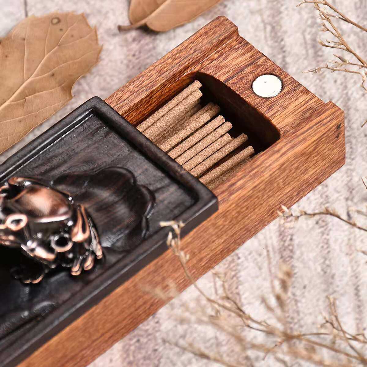 荷塘月色香插紫光檀非洲酸枝木雕刻工艺线香沉香香檀香香插香盒,淘宝优惠券,粉丝福利购,淘宝优惠卷