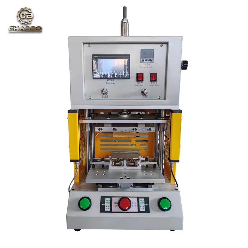 Horizontal hot plate machine manufacturer pickleball plastic welding hole ball automatic cutting plastic hot plate welding machine
