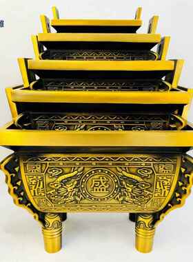 全铜龙财鼎家居客厅装饰鼎摆件铜香炉摆设办公室新中式工艺品宝鼎