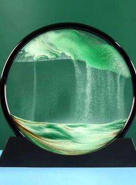 流沙画摆件创意沙漏办公室客厅桌面卧室书桌装饰老师女生礼物解压